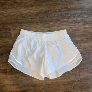 White lulu lemon shorts